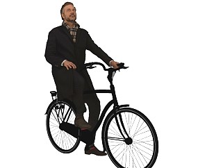 骑自行车的人精细人物模型(5)